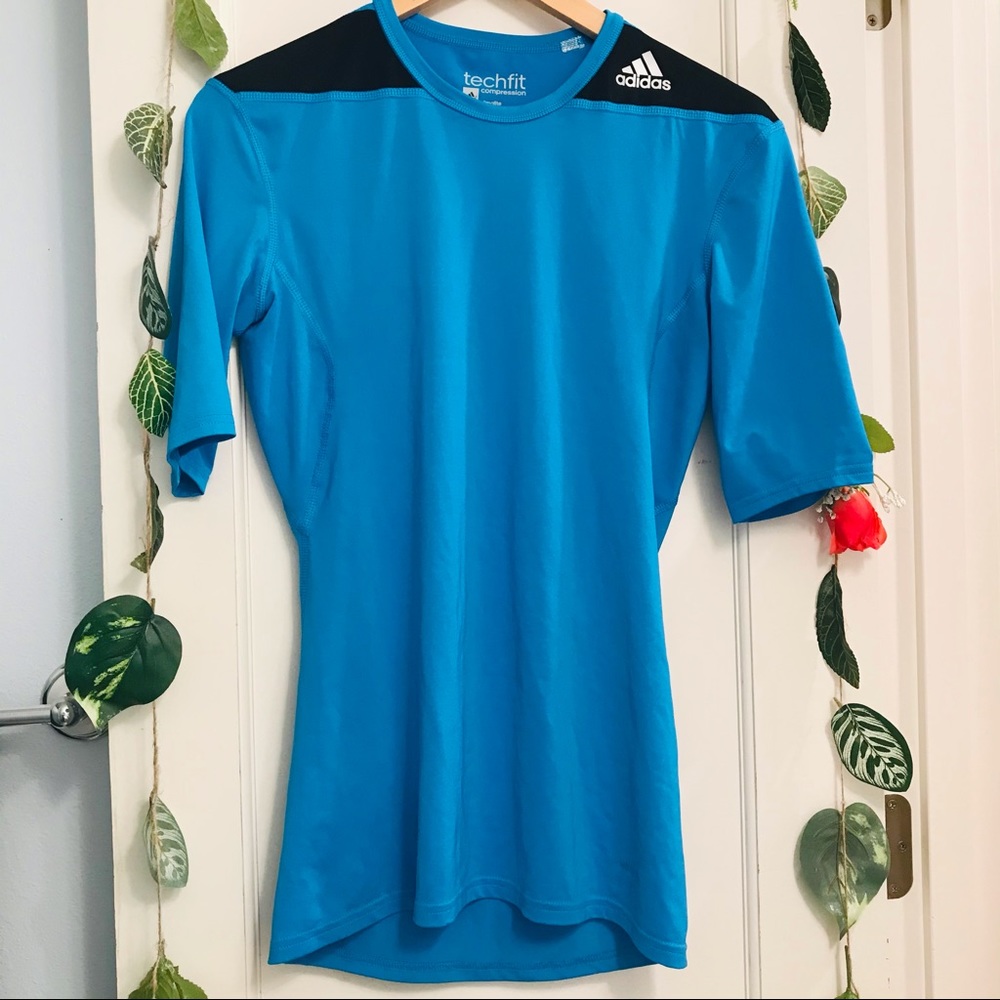 Adidas Techfit Compression Fitted Running T-shirt